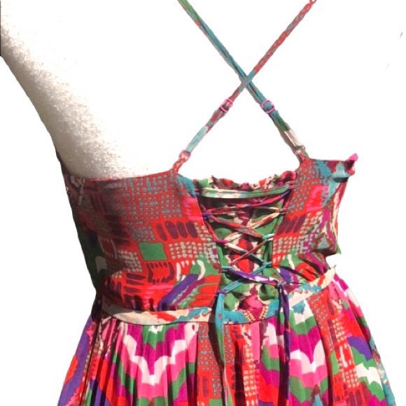 ANTHRO MAEVE ‘TARANA’ MULTI COLOR PRINT MAXI DRESS - Picture 8 of 8